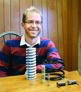 FWG’s man in the states, Ryan Lilly, with some of the German company’s products. Photo by Jeff Keeling